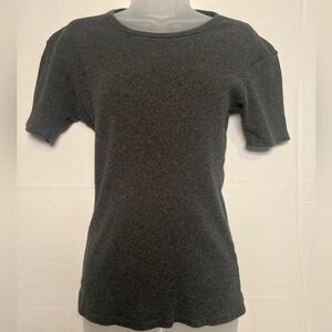 Calvin Klein Grey Women’s Ribbed Cotton Tee - size S